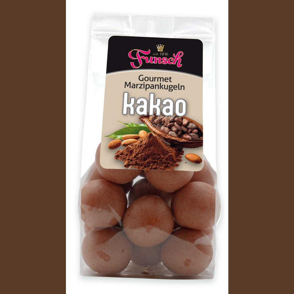 90/10er Edelmarzipan Gourmetkugeln Kakao 100g