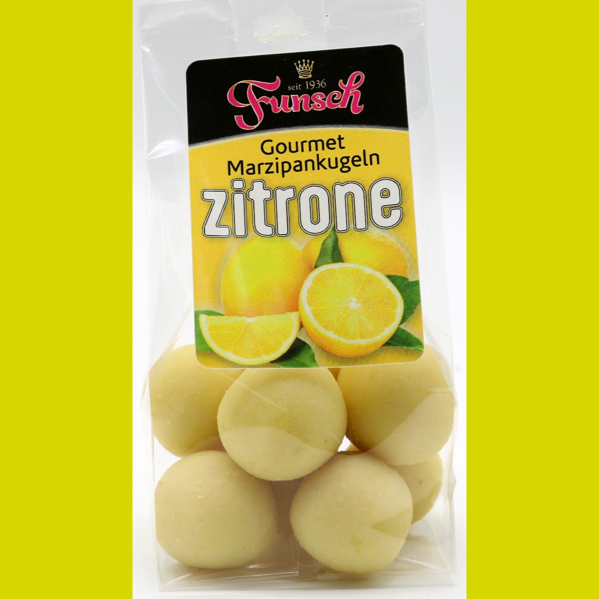 90/10er Edelmarzipan Gourmetkugeln Zitrone 100g