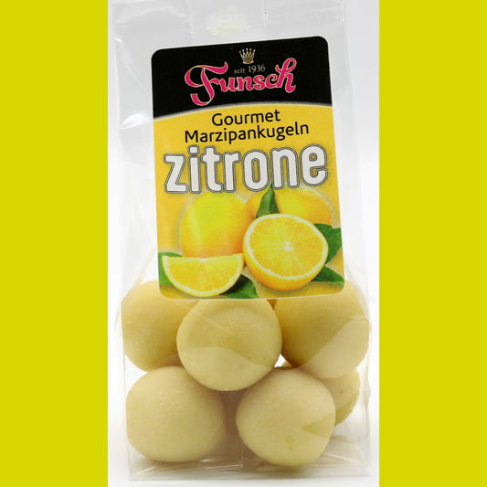 90/10er Edelmarzipan Gourmetkugeln Zitrone 100g